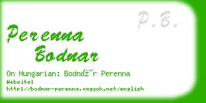 perenna bodnar business card